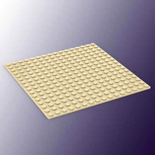 Wange 16x16 Grundplatte (Baseplate) tan